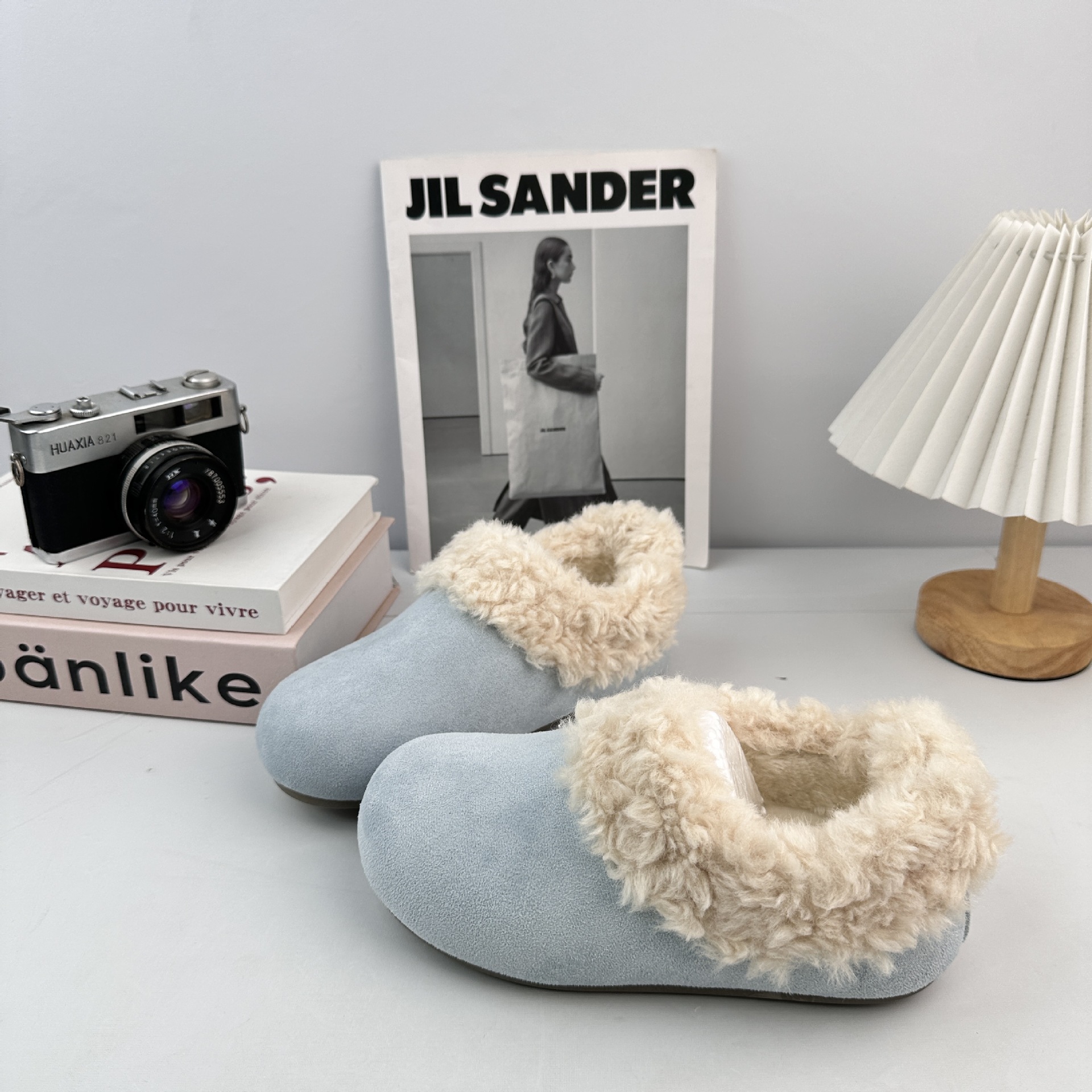 Yuanbo2025 invierno más zapatos de lana cálidos, zapatos de algodón, zapatillas de algodón, zapatillas de algodón, cabello