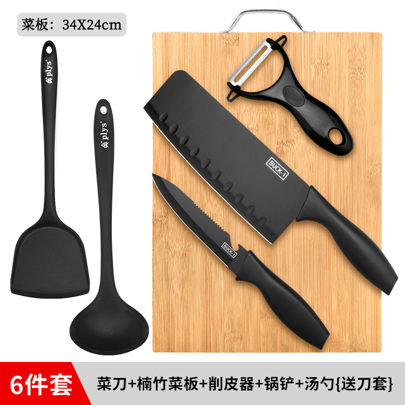 카본 플레이트 나이프 삽 스푼 대패 6 피스 세트 [나이프 세트] -60 위-18cm-115mm