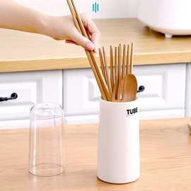 消毒筷子筒  家用塑料带盖筷子笼厨房沥水收纳盒 餐具收纳架批发