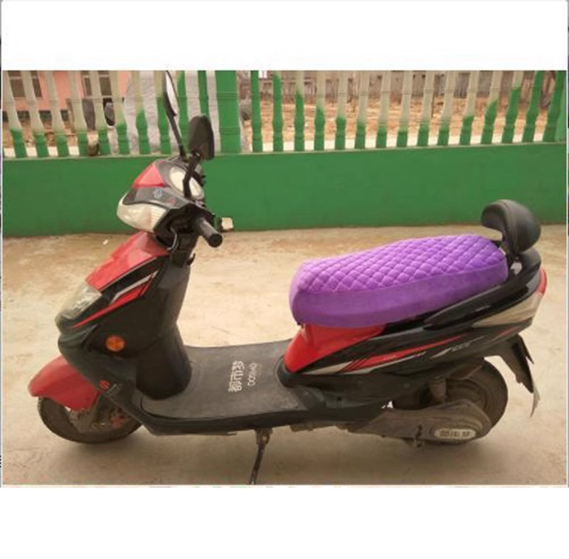 Electric Scooter Motorcycle Seat Cushion Cover Battery Car Flannel Winter Warm Seat Cushion Cover Winter Seat Cushion