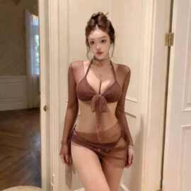 2026新款比基尼时尚ins风度假沙滩分体三件套bikini甜辣妹女泳衣