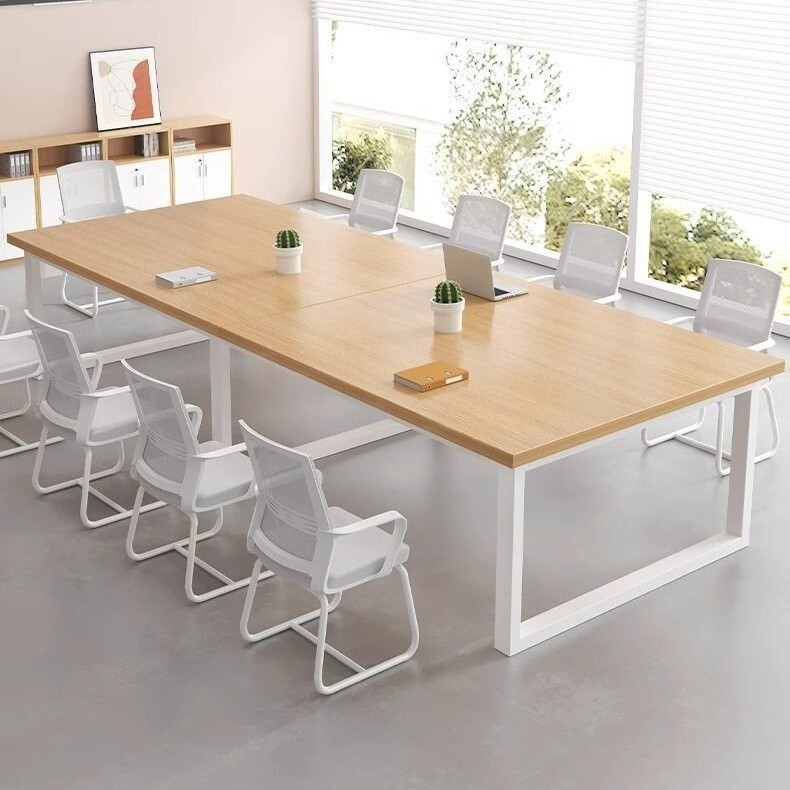 Employee Conference Table, Long Rectangular Table, Simple Modern Training Table, Combination Office Desk, Writing Desk, Workbench, Long Negotiation Table