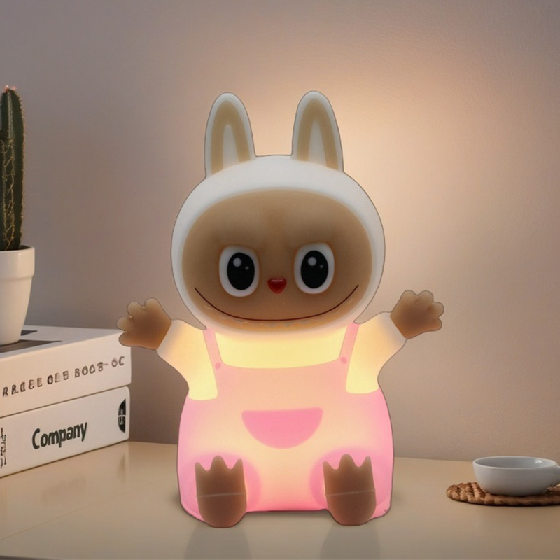 Explosiones transfronterizas huevo fiesta lámpara de noche lámpara de cabecera del dormitorio atmósfera lámpara de regalo de cumpleaños de silicona lámpara de color