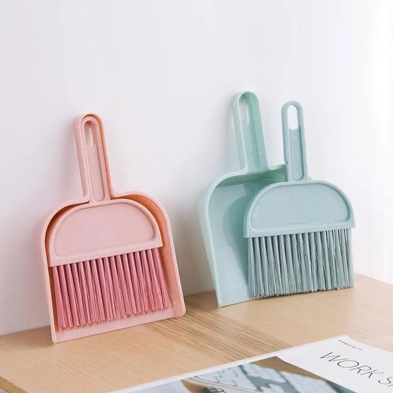 Dustpan Broom Set Desktop Mini Broom Household Keyboard Brush Plastic Shovel Brush Combination Creative Cleaning Tool