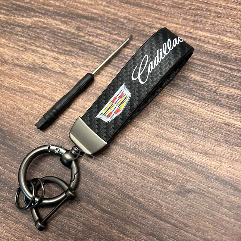 ハイエンドの炭素繊維の革のキーホルダーの車のロゴの広告のキーホルダーのビジネスの自動車のキーホルダーのペンダントの卸売り|undefined