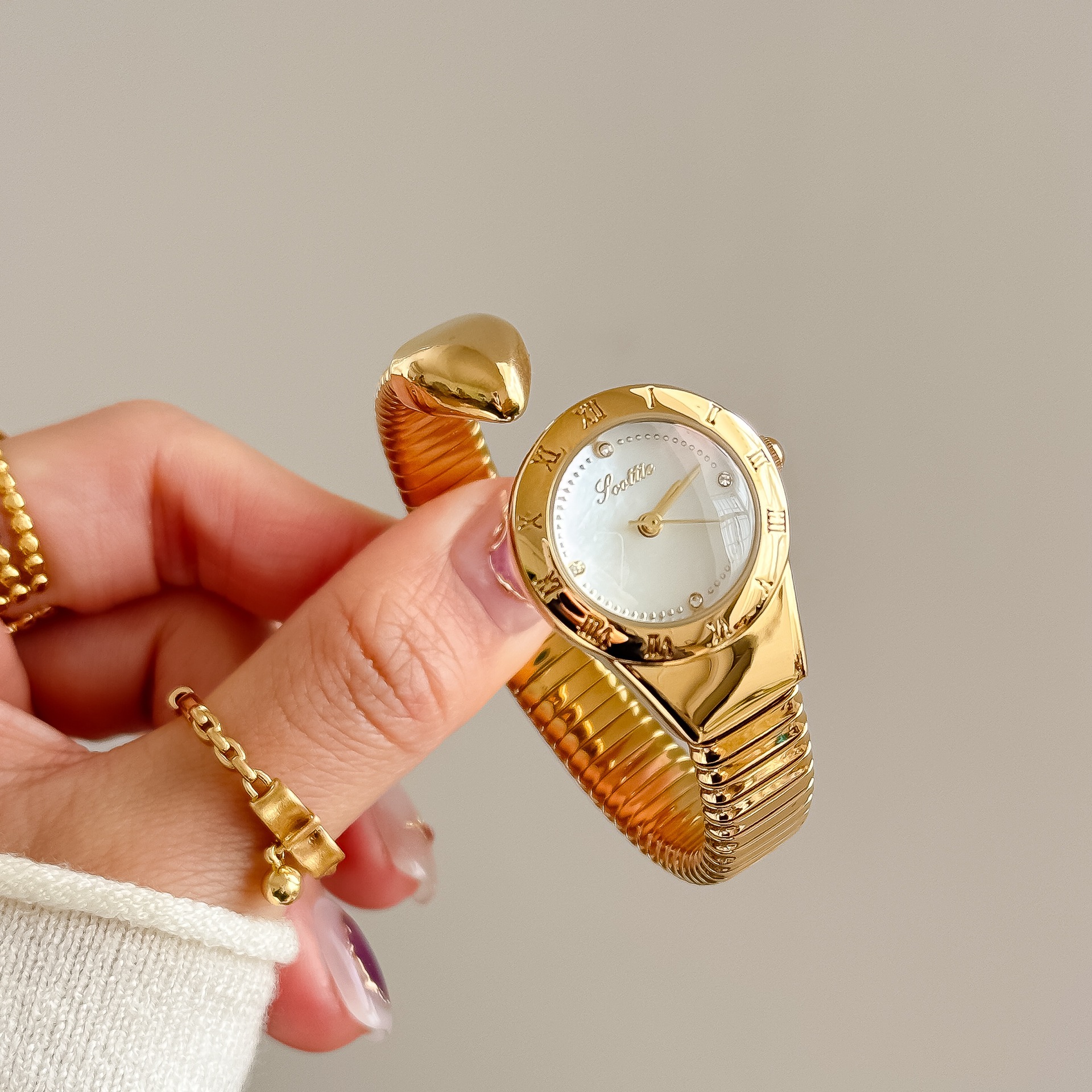 Original Manufacturer Scottie 9836 Luxury High-End Watch with Roman Dial and Mother-Of-Pearl for Women, Cross-Border Hot-Selling Model