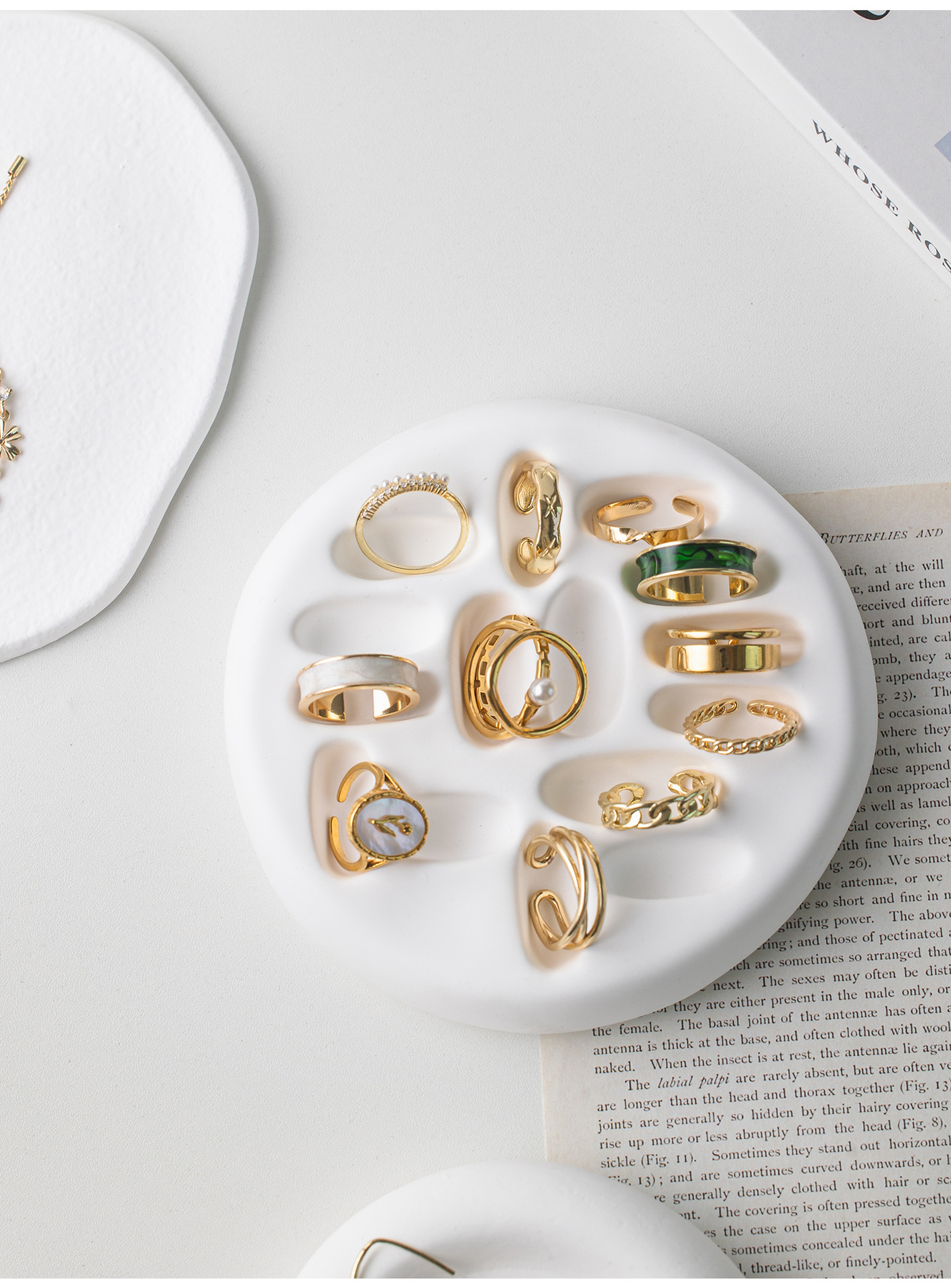 Nordischer Stil Runden Gips Schmuckständer display picture 5