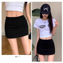 网红同款包臀短裙女夏弹力修身显瘦一步裙打底半裙性感高腰半身裙