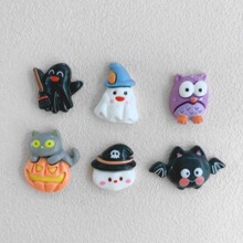 万圣节黑猫卡通手工diy自制发夹饰品奶油胶配饰树脂配件材料批发