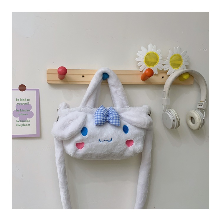 Plush crossbody bag, children's bag, 2024 new style, small animal bag, lightweight small crossbody, underarm makeup, simple single, cute bag undefined