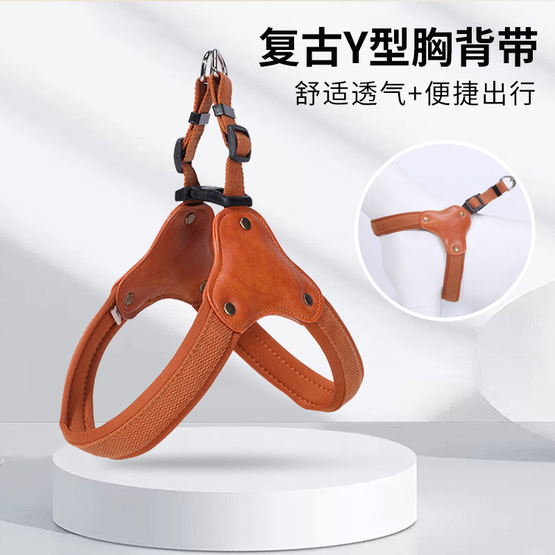 Cuerda de tracción para mascotas, cadena de perro ajustable para perros medianos y grandes, correa para el pecho para perros tipo silla de montar, productos para mascotas a prueba de explosiones