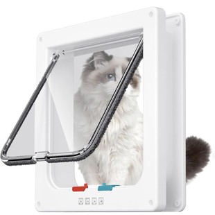 Cross-border source pet door cat free access two-way door controllable switch direction cat door pet supplies