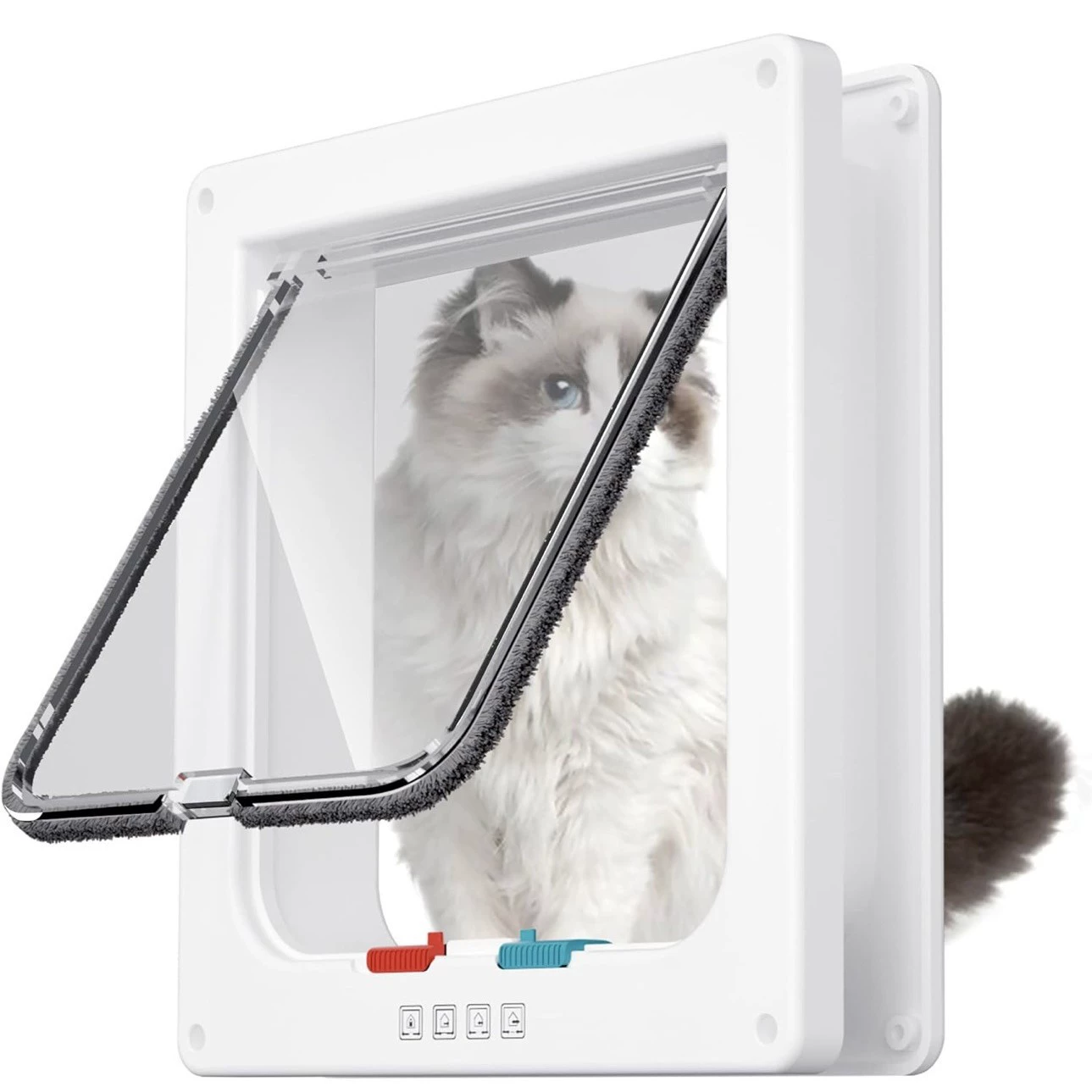 Трансграничные поставки домашних животных Дверь Кошка свободно входит и выходит из двухсторонней двери