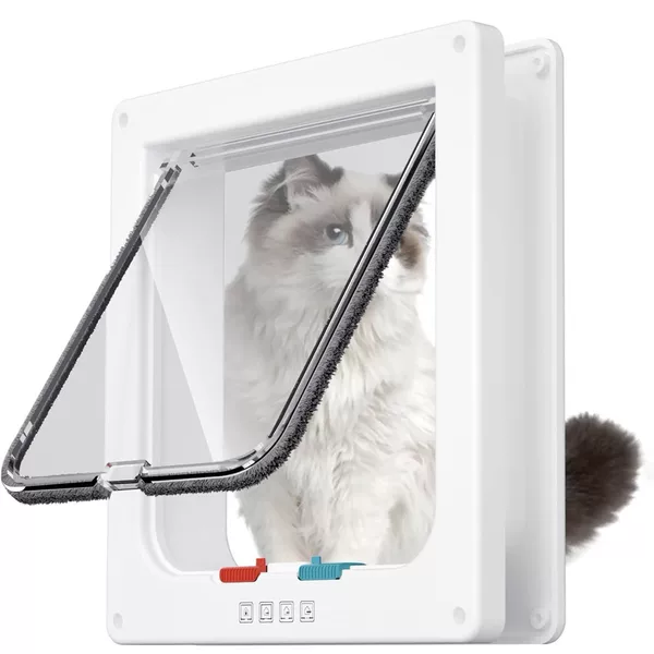 Cross-border source pet door cat free access two-way door controllable switch direction cat door pet supplies