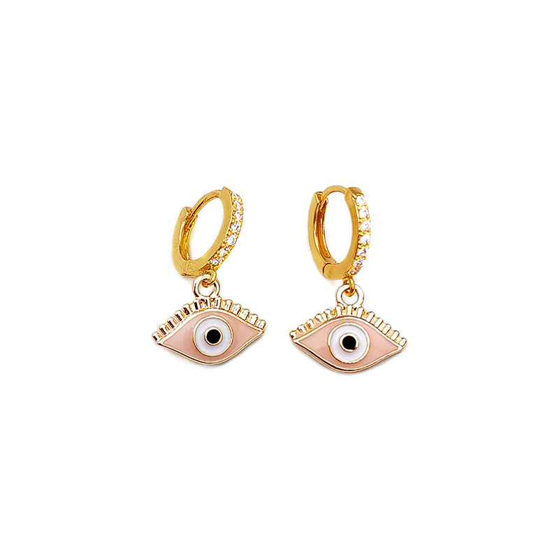 New Style Devil's Eye Pendant Earrings Wholesale Nihaojewelry display picture 3