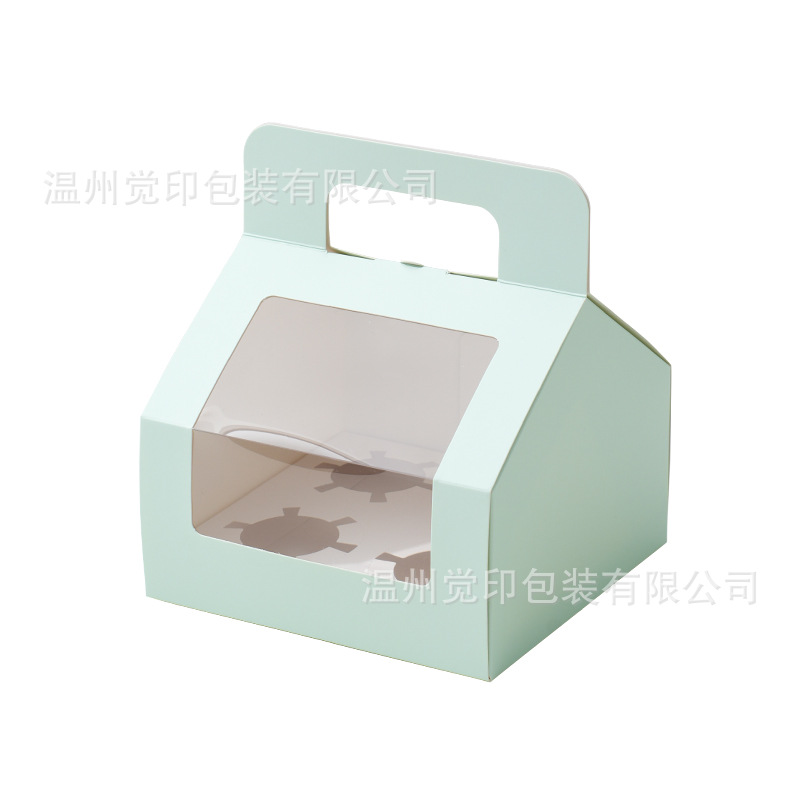 Caja de embalaje de cupcakes 2/4/6/8 Caja de embalaje de postre portátil de un solo grano Caja de marffin Caja de tarta de huevo de pastelería para hornear