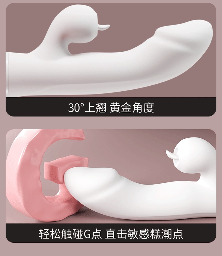 Jiuai Vibrating AV Stick Silicone Massager with One-Button Control, White — detail image 10
