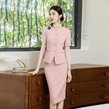 职业西装套装女夏季美容院主持人时尚正装套裙高级感气质工作服
