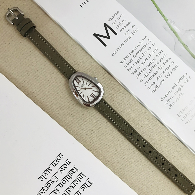 110g Weight Tempered Glass Mirror Material Genuine Leather Strap Material Watch Classification Pointer Display Type Buckle Buckle Style Oval Dial Shape Casual, Holiday Occasion Quartz Movement Solid Color Pattern All Seasons Season Women's Gender Vintage Style, Classic Style Style Vintage Style Classic Style Solid Color Buckle Quartz Watch Women's Watches 28