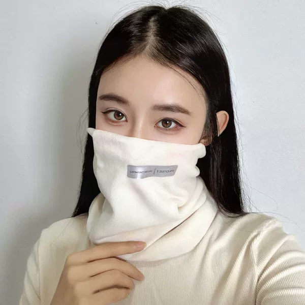 Autumn and Winter Velvet Reflective Label Neck Protector for Men and Women Outdoor Cycling Warm Neck Cover Windproof and Cold Mask Korean Version
