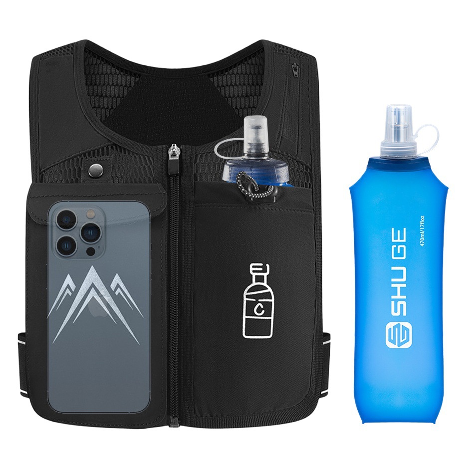 Nuevo producto transfronterizo, ligero, transpirable, multifuncional, bolsa de agua para teléfono móvil, bolsa de chaleco, mochila de senderismo al aire libre para hombres y mujeres