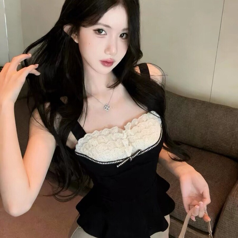 Chanel-Style Lace Camisole for Women, Early Spring and Summer, Pure Desire Fishbone Waist-Cinching Tube Top, Base Layer Inner Wear Chanel-Style Lace Camisole for Women, Early Spring and Summer, Pure Desire Fishbone Waist-Cinching Tube Top, Base Layer Inner Wear
