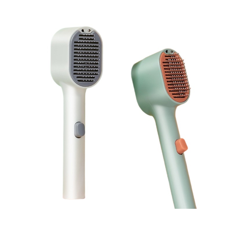 Peine de masaje de iones negativos para mascotas para eliminar la vibración electrostática SPA cuidado del cabello UV detección de ácaros de luz púrpura aguja curva no daña la piel