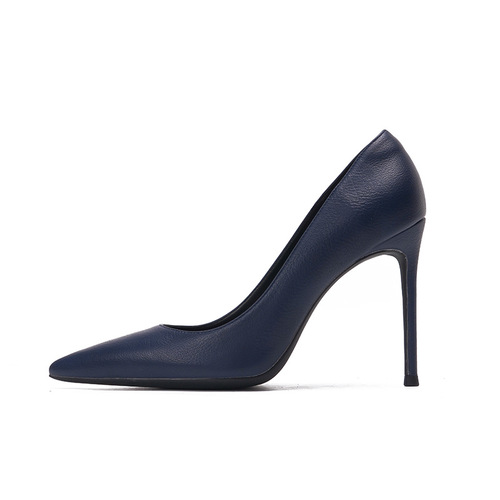 Manufacturer wholesale pointed toe high heels women's soft leather professional work shoes  new women's shoes