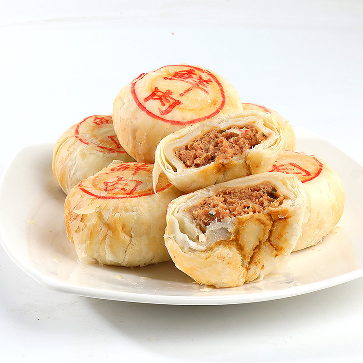 【2盒12个】舒芙里鲜肉月饼中秋节苏式传统酥皮馅饼加热即食解馋