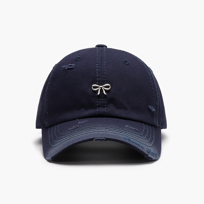 Sombreras de béisbol de arco japonés originales de moda para mujeres, gorras de lengua de pato agujeros, gorras pintadas, sombreros de cara teñidos con gradiente