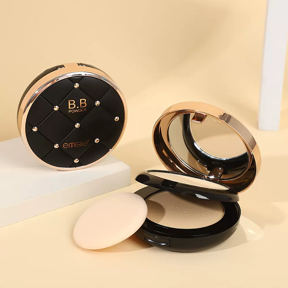 跨境哑光控油气垫轻薄服帖定妆补妆雾面蜜粉细腻遮瑕防水清透粉饼