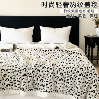 跨境双层毛毯阳离子塔芙绒毛毯毯子羊羔绒办公室午休毯披肩空调毯