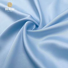 50D Satin Chiffon Soft Skin Strap Top Women's Fabric Plain Pattern Artificial Silk Summer and Autumn Color Denim Fabric
