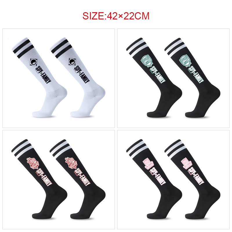 Spy play house anime peripheral printed striped long breathable sweat-absorbent deodorant all-match fashion socks
