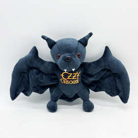 跨境新品Ozzy Osbourne Bat-Biting plush磁吸款蝙蝠毛绒玩偶公仔