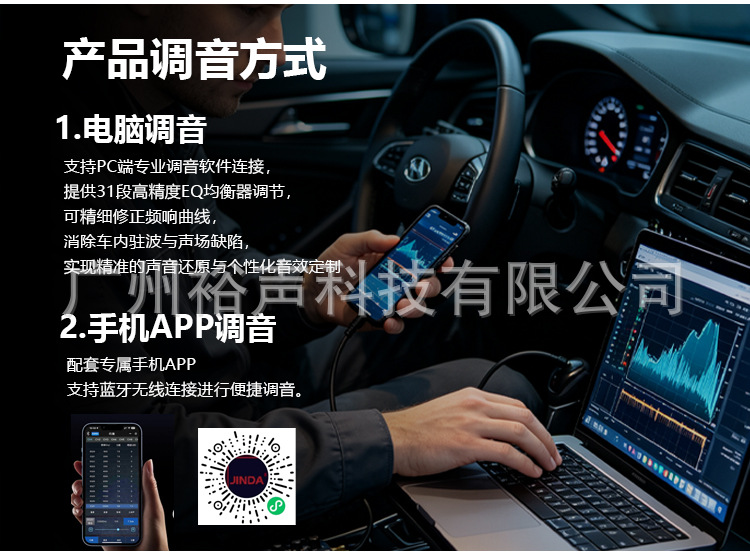 Car Dsp Amplifier 4-in 8-Out Car Dsp Amplifier High-Power Vehicle-Mounted Dsp Amplifier 5.0 Bluetooth USB Interface