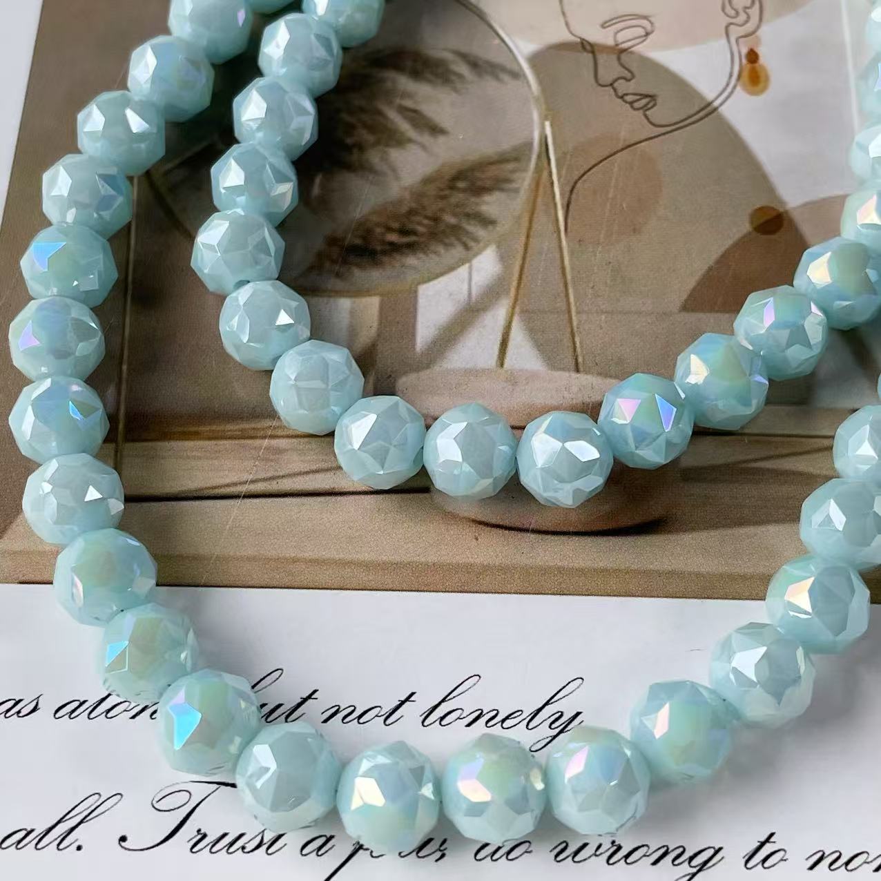 Bola de flores de 8mm Jingjing K9 cuentas sueltas de cristal 64 superficies cortadas con cuentas Accesorios de joyería hechos a mano de bricolaje Pulsera Collar lote suelto image 63