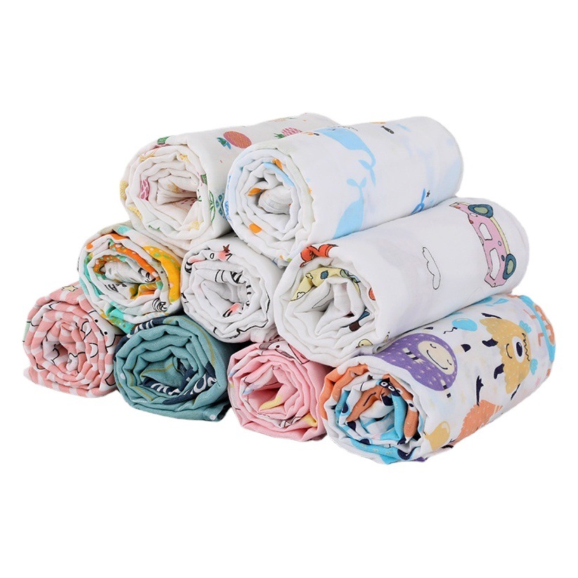 Newborn bath towel gauze wrap single quilt double-layer gauze bath towel thin single bath towel gauze blanket 120*150