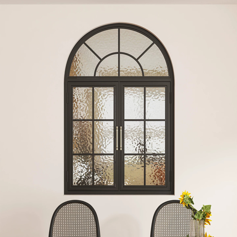 French-Style Wrought Iron Arched Windows, Vintage Restaurant Loft Windows, Interior Casement Tempered Glass Sliding Skylight Windows French-Style Wrought Iron Arched Windows, Vintage Restaurant Loft Windows, Interior Casement Tempered Glass Sliding Skylight Windows