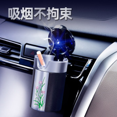 Car cigarette holder with multifunction and LED light, lid, made of high-temperature resistant automotive air vent cigarette holder