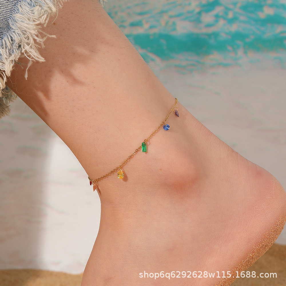 summer rainbow fashionable universal ankle bracelet