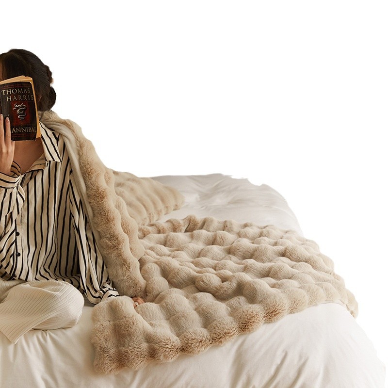 Manta de terciopelo de conejo toscano grande Manta de terciopelo corto de terciopelo de conejo Manta de cubierta de terciopelo de conejo Manta multifuncional engrosada Manta de sofá