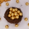[14MM半孔【土豪金色贝珠】]