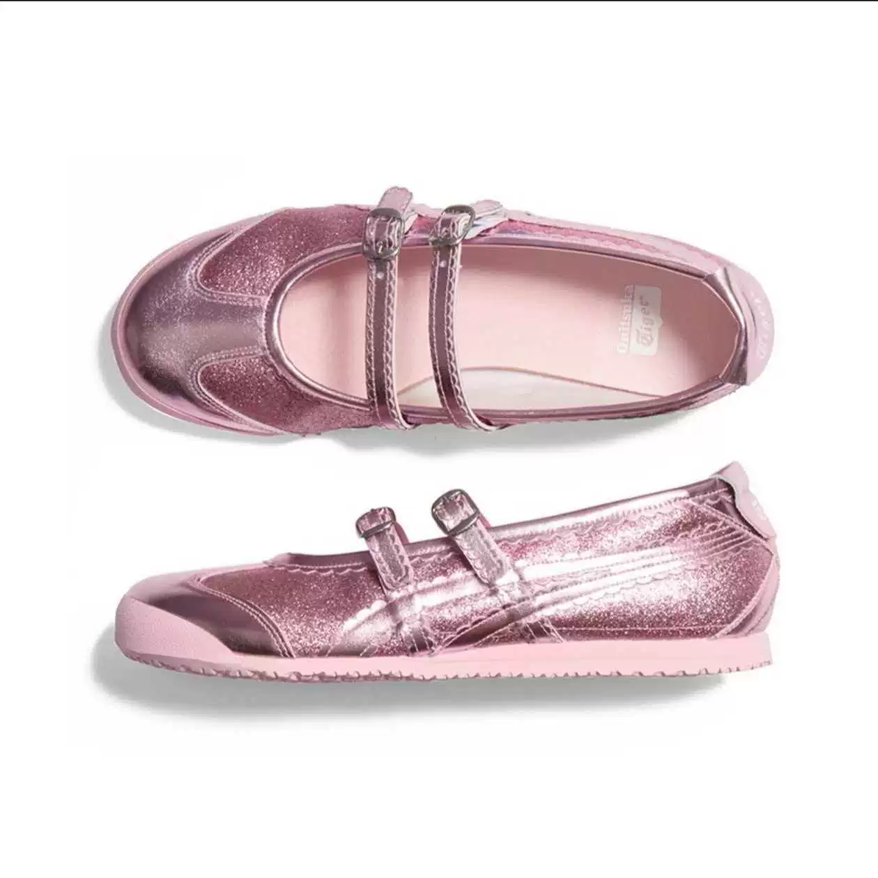 Purehara Tiger Onitsuka Tiger TRGS полупрозрачный рот балетная модель Mary Jane женские нескользящие обувь с мягкой подошвой повседневная обучающая обувь