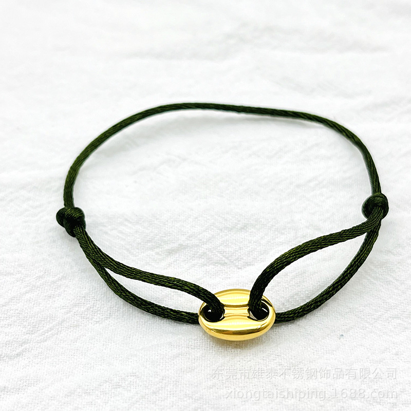 Cross-Border Foreign Trade Supply 2024 Pig Nose Winter Versatile Style Wholesale Friendship Adjustable Bracelet Simple Style