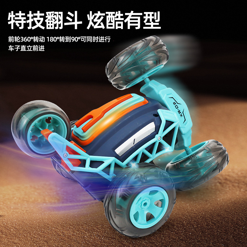 Transfronterizos 5 ruedas acrobacias carro volcado inalámbrico control remoto 360 grados rotación coche de control remoto juguetes para niños