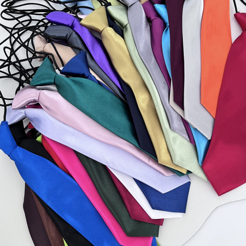 Solid color children's tie for female primary and secondary school students kindergarten baby bow black red school uniform uniform accessories trendy