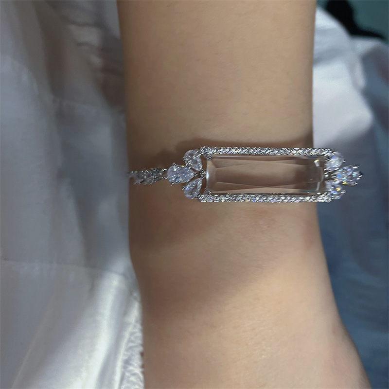 fashion luminous gemstone adjustable drawstring zircon braceletpicture2