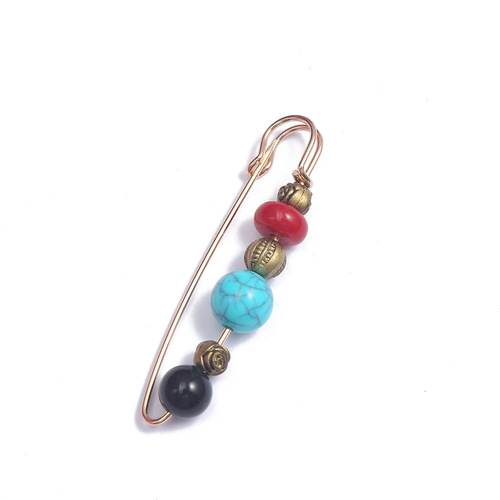 Nation-style pearl waist tie, belt waist adjustment pin to fix clothes, prevent exposure, pearl brooch wholesale