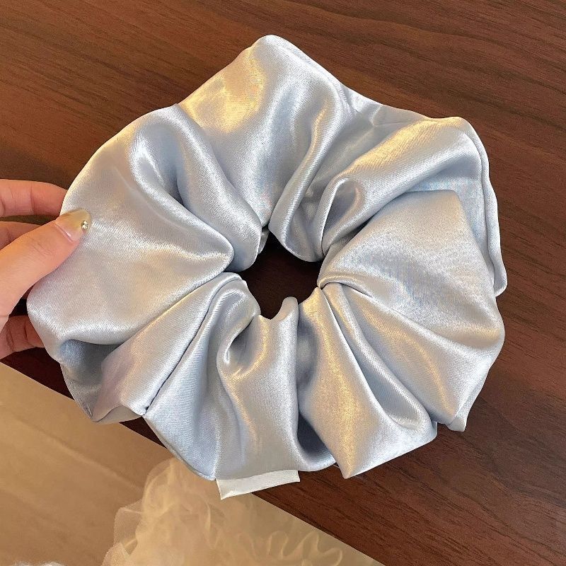 Anillo para el cabello de intestino grueso de gran tamaño coreano, bufanda cuadrada de alta calidad femenina, cuerda para el cabello, banda elástica y duradera, flor de viento perezosa